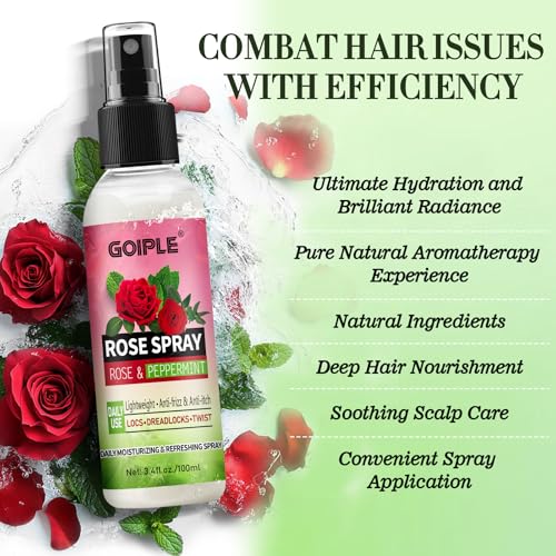 Goiple Rose Water Loc Spray & Rosemary Hair Growth Oil Care Kit