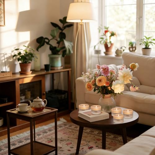 12-Piece Vintage Glass Tealight Candle Holder Set for Weddings & Events
