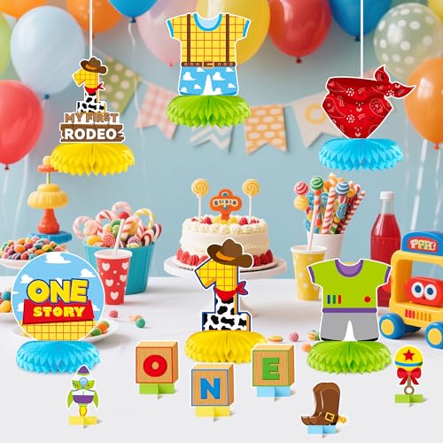 Boy Story Honeycomb Centerpieces - 12PCS Birthday Party Decor