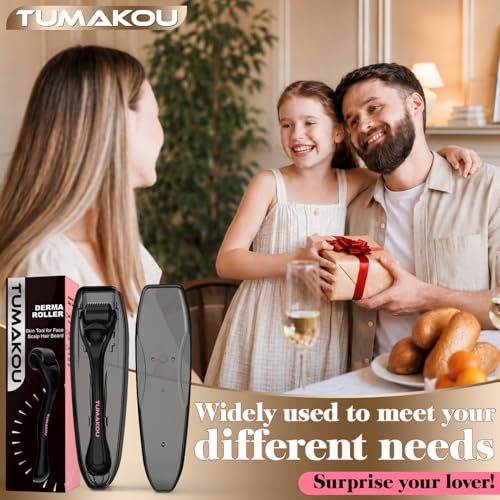 TUMAKOU Microneedling Derma Roller for Face & Scalp - 0.25mm