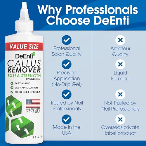 DeEnti Unscented Foot Callus Remover Gel - 16oz Extra Strength