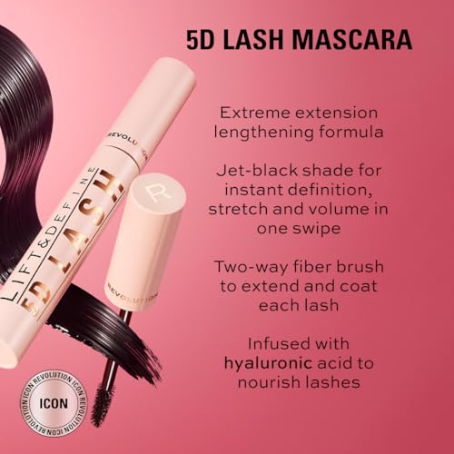 Revolution 5D Lash Mascara - Lengthening & Volumizing, Vegan