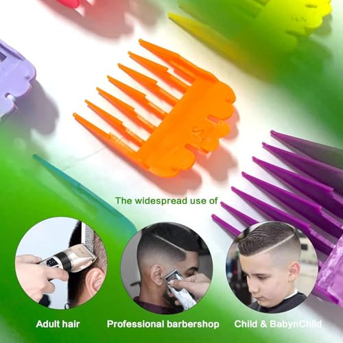 Professional 12 Pack Hair Clipper Guards Set - 1/24" to 1"