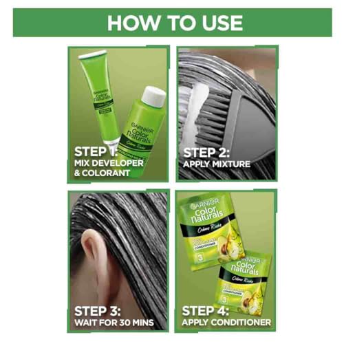 Garnier Color Naturals Crème Hair Dye Shade 4 Brown 70ml + 60g