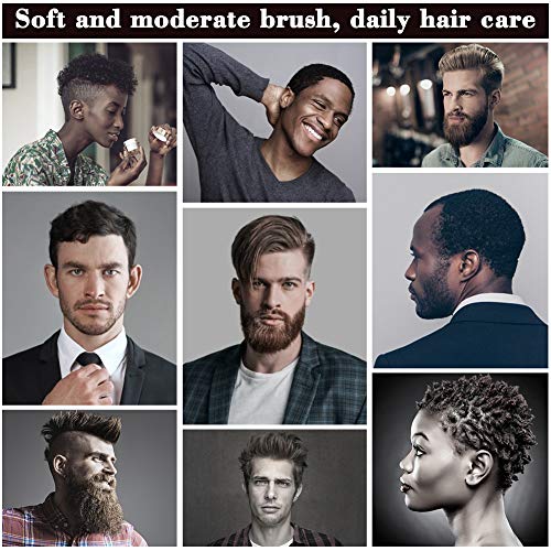Ejoyous Boar Bristle Hair Brush with Beech Wood Handle - Paddle Brush for All Hair Types