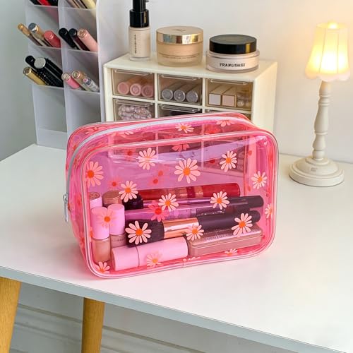 TotePrint TSA Approved Clear Toiletry Bag, Small PVC Travel Cosmetic Pouch