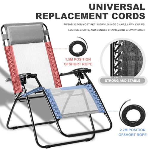 Zero Gravity Chair Replacement Cords - 12-Piece Elastic Kit