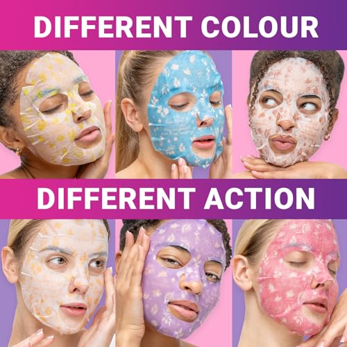 VIABEAUTY 24 Pack Collagen & Hyaluronic Acid Face Masks - Rejuvenating Skincare Sets
