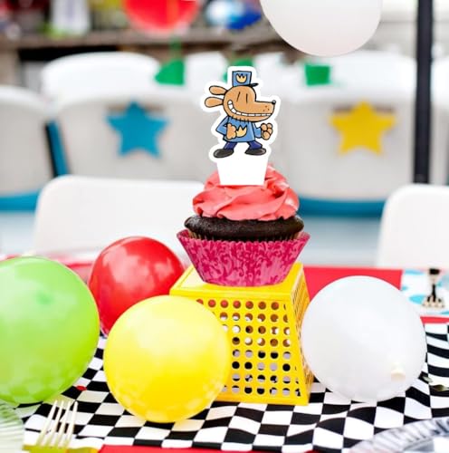 25pcs Dog Cartoon Cake Decorations with 1 Cake Topper & 24 Cupcake Toppers