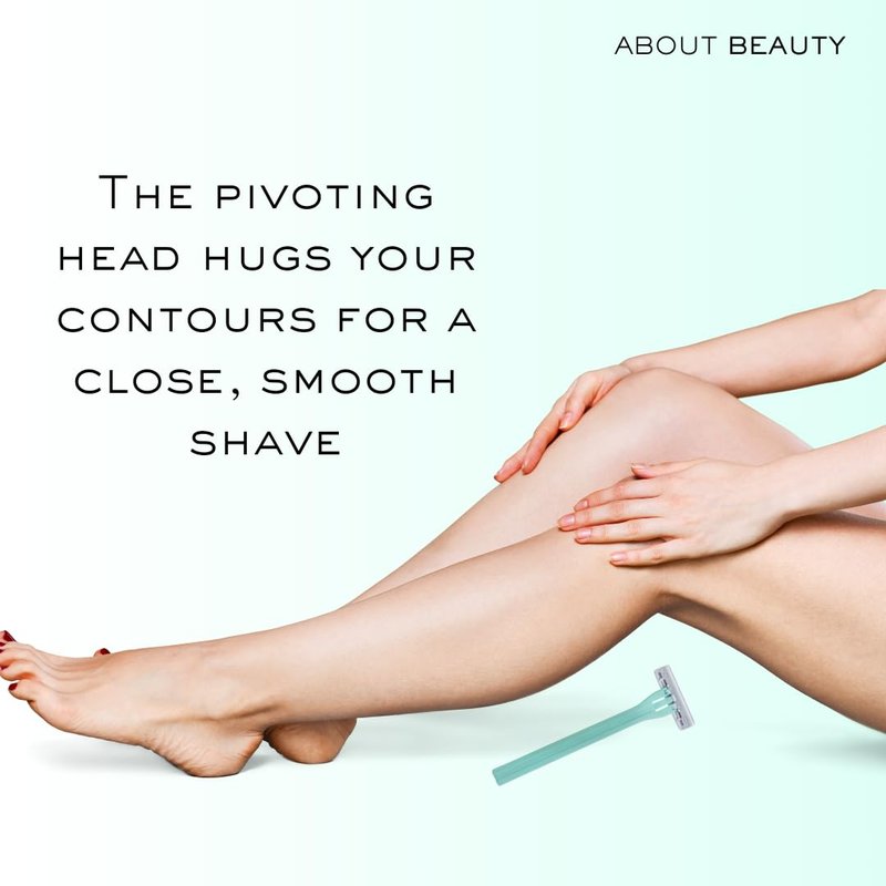 Kai About Face Body Twin Blade Pivoting Disposable Razors; 12 Shavers for Women; Curve-Hugging Pivoting Head with Aloe & Vitamin E Strip, Shaving Razors for Women