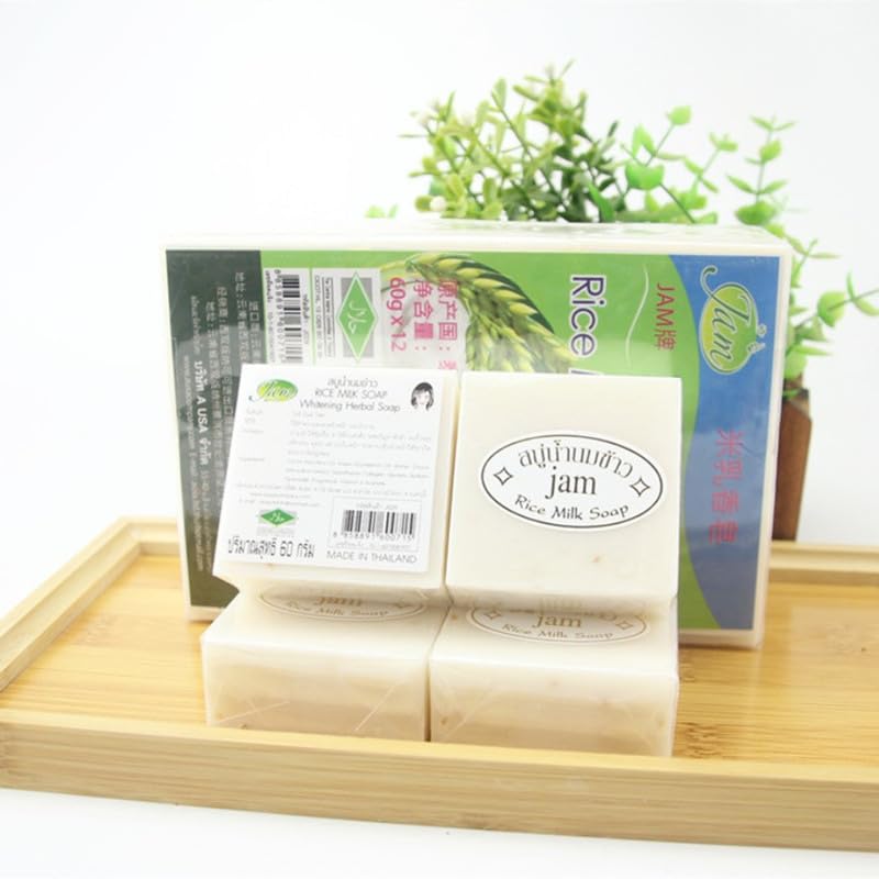 Handmade Rice Soap - 6 Pack (65g Each) for Daily Use