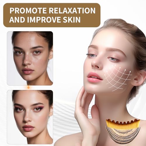 LEPIAOPIAO 2 PCS Lymphatic Contour Face Brush for Facial Massage & Depuffing