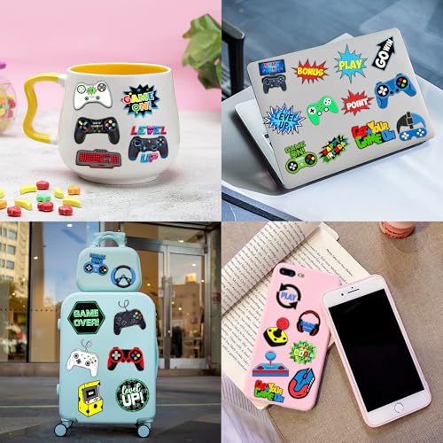 60 PCS Video Game Temporary Tattoos for Kids' Parties - 5 Sheets