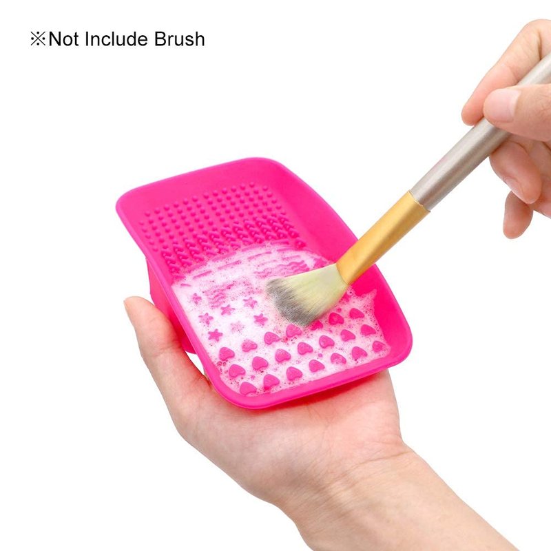 KINGZHUO Makeup Brush Cleaner Pad Cosmetic Brush Cleaning Mat Portable Washing Tool Scrubber Brush Cleansing Pad Makeup Cleaning Mat