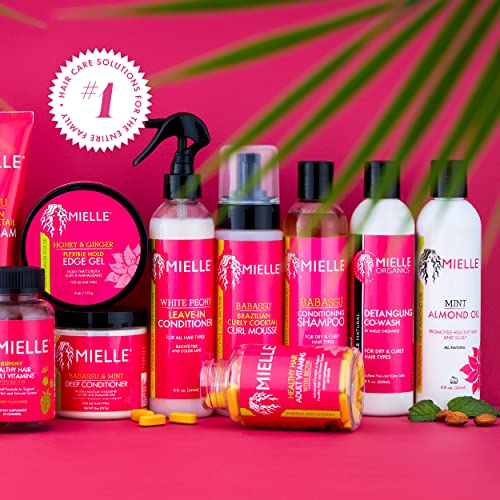 Mielle Organics White Peony Leave-In Conditioner Spray - Moisturizing Detangler for Curly Hair - 8 Fl Oz