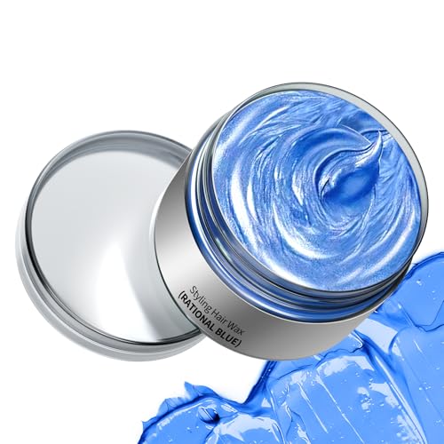Blue Temporary Hair Color Wax - Washable Hair Dye for Women & Men, 120g