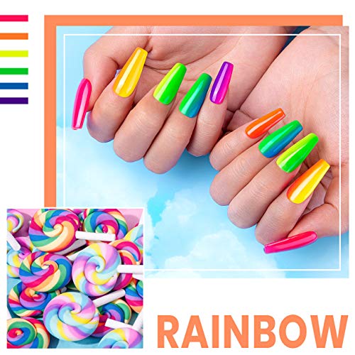 RARJSM Dark Neon Gel Polish Set - 6 Colors, 7.5ml Nail Polish Kit
