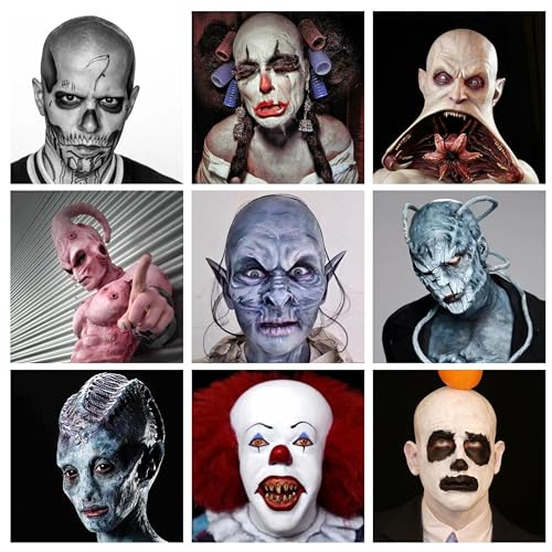 MEICOLY Bald Cap Kit for Halloween & Cosplay - 10PCS SFX Makeup Set