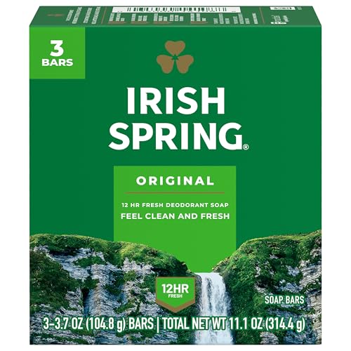 Irish Spring Original Scent Men’s Bar Soap Pack of 24, 3.7 oz Each