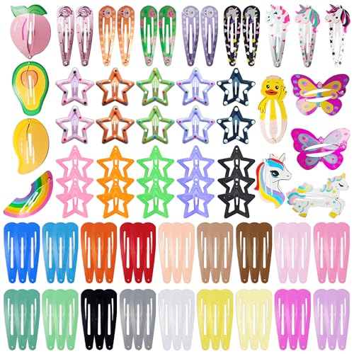 Colorful Metal Hair Clips Set for Girls and Women - 101 Non-Slip Barrettes & Barrettes