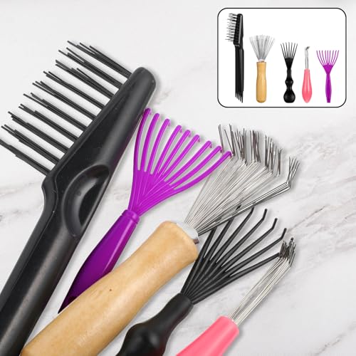 5-Piece Comb and Brush Cleaner Tool Set for Home & Salon