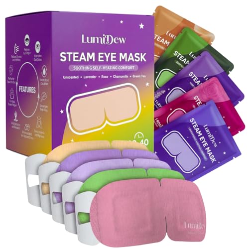 LumiDew Self-Heating Steam Eye Mask - Variety Pack (16 Count) for Dry Eyes