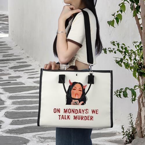 Bailey Makeup Bag - On Mondays We Talk Murder Zipper Pouch (TALK MURDER BG)