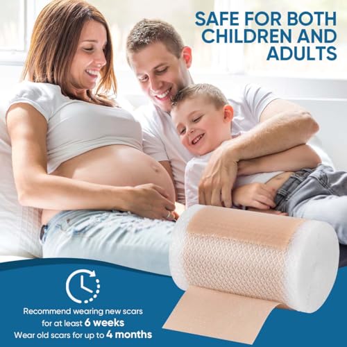 KISEER 2 Rolls Silicone Scar Sheets 1.6 x 60 Inch for Scar & Keloid Removal