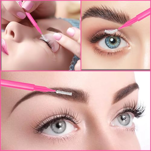 Micro Eyebrow Brush Set - 50Pcs Spoolies for Brow Lamination & Lash Lift