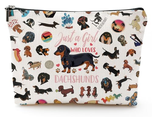 Dachshund Makeup Bag for Dog Lovers - Large Capacity Cosmetic Bag