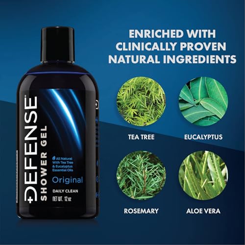 Defense Soap Tea Tree Body Wash - Natural Antifungal & Odor Control, 12 oz