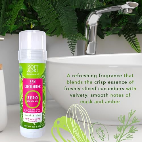 Soft & Dri Zen Cucumber Deodorant Stick 3 oz - 3 Pack