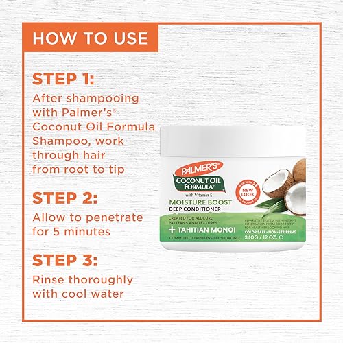 Palmer's Moisture Boost Deep Hair Conditioner with Coconut Oil - 12 Fl Oz (Pack of 1)
