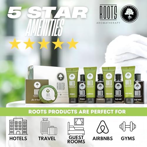 Roots Aromatherapy Travel Shampoo & Conditioner Set 1 Pack, Eucalyptus Tea