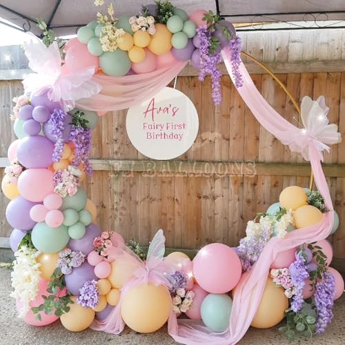 Pastel Balloons Set - 12 Inch Fairy Wildflower Party Decor
