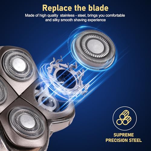 4-Pack Replacement Blades for Skull Shaver Pitbull Pro & Palm Shavers
