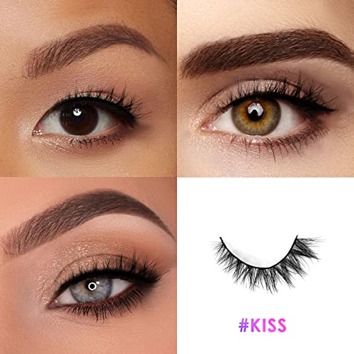 Barbiely 3D Mink Lashes - 3 Pairs Natural Cat-Eye Volume Strip Eyelashes