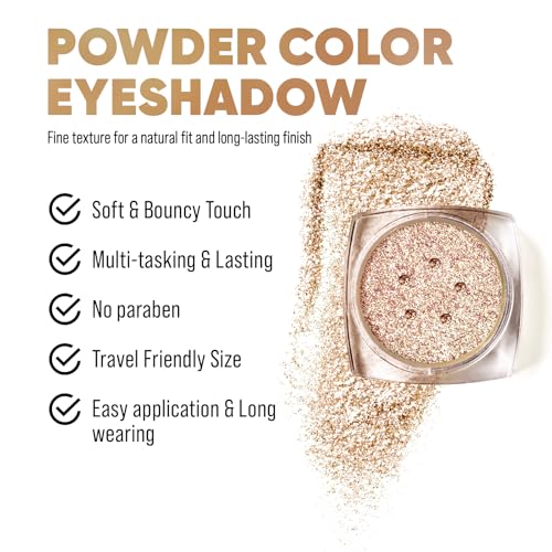 SINART Glitter Eyeshadow Powder - Dual Chrome, Cruelty-Free, 1g