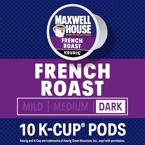 Maxwell House French Roast Dark Roast K-Cup Coffee Pods - 10ct