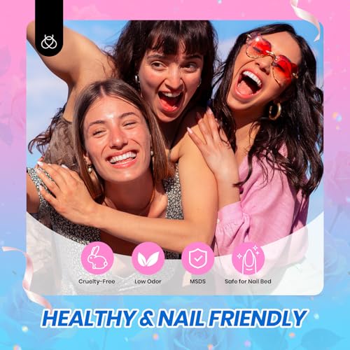 Beetles Nude Gel Nail Polish Set - 6 Colors Nude Pink Brown Neutral Jelly Gel Polish Kit Sheer Translucent Effect Soak Off UV Nail Art Design Drunken Rose Collection Manicure Gift for Women