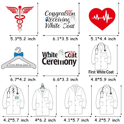 24pcs Medical Graduation Party Hanging Swirls - White Coat Decor