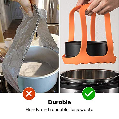 SiCheer Silicone Pressure Cooker Sling for 3 Qt Cookers - Multi-Functional Trivet & Egg Rack