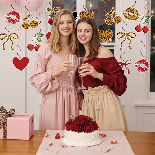 Cheetah Cherry Birthday Party Decorations - 20PCS Leopard Swirls