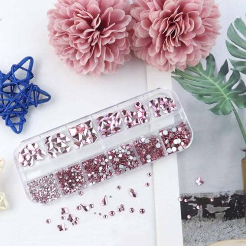 810-Piece Multi-Shaped Nail Rhinestones Set for Nail Art & Crafts