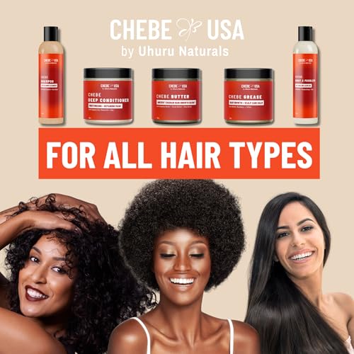 Uhuru Naturals ChadianChebe™ Hair Growth Butter - 8oz African Herbal Moisturizer for Thick, Long Hair