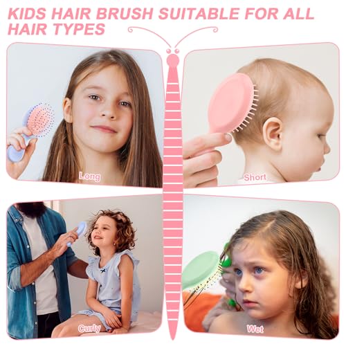 HOFASON Mini Wet Hair Brush Set - 3 Portable Detangling Brushes
