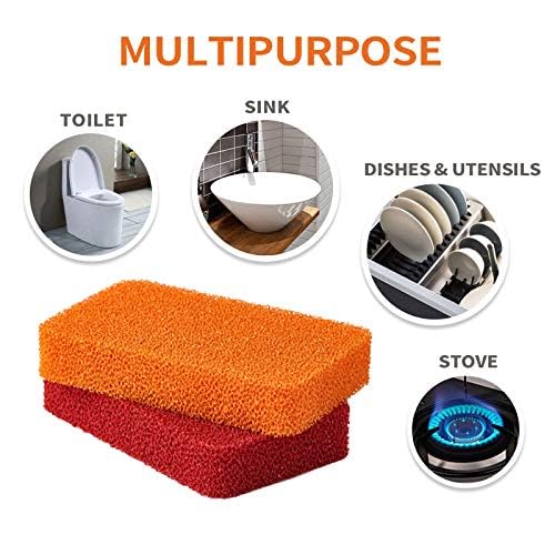 Liflicon Heavy Duty Silicone Scrubber Sponges - 4 Pack