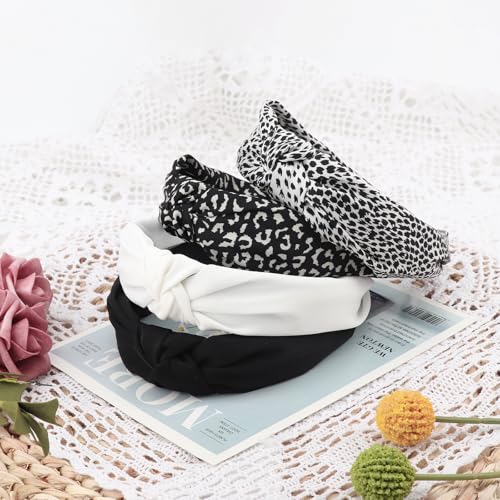 DRESHOW Mori Style 4 Pcs Floral Knotted Headbands for Women