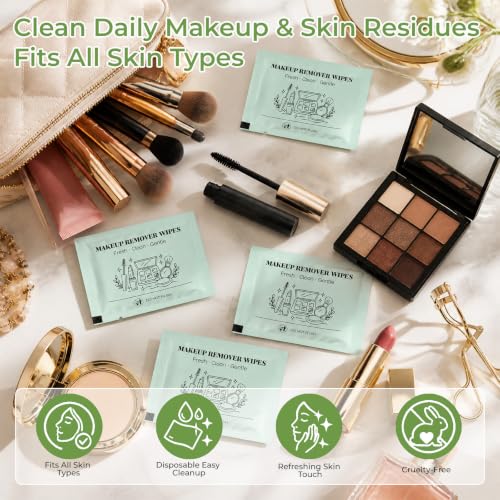 Avocado Makeup Remover Wipes 50 Count - Gentle Facial Cleansing Towelettes for All Skin Types
