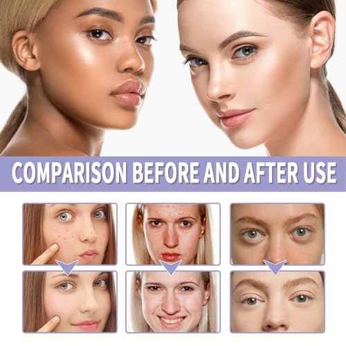 CLY AMS Matte Foundation Powder with Mini Puff - Oil Control Blurring Setting Powder for Oily Skin